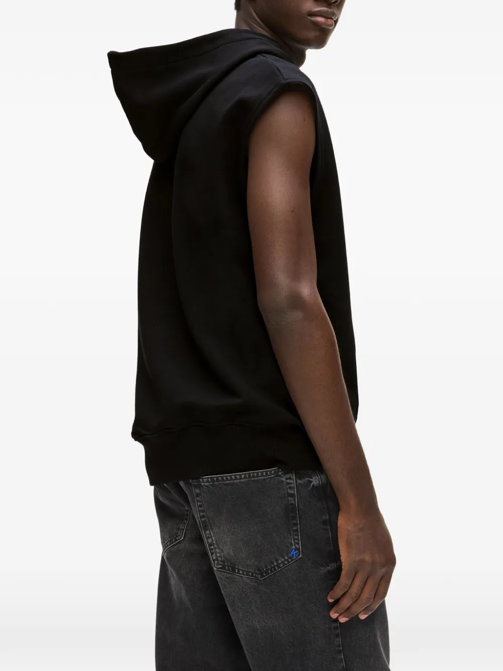 Karl Lagerfeld Jeans Mouwloze hoodie Zwart