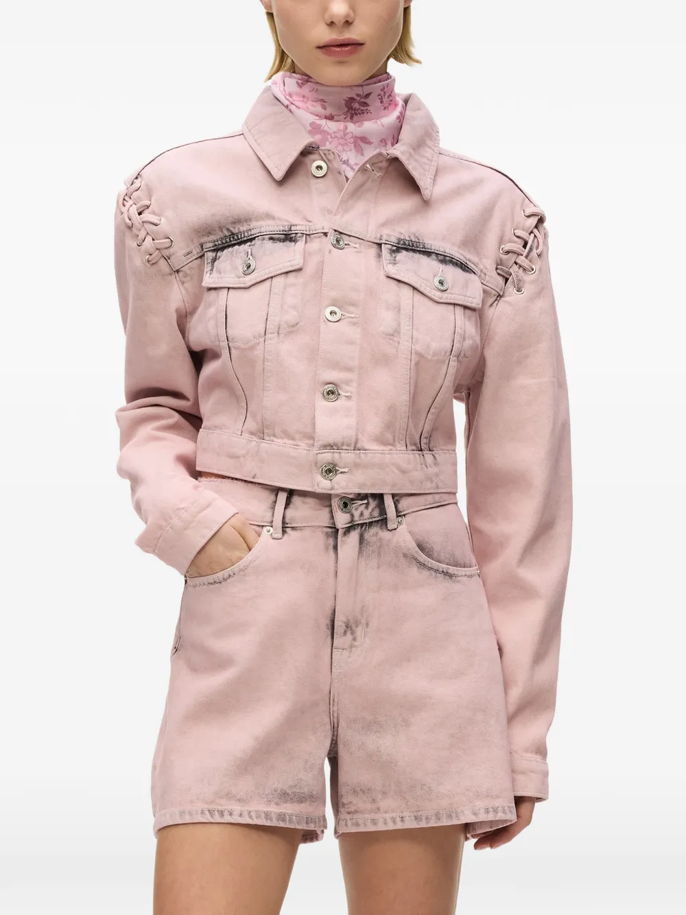 Karl Lagerfeld Jeans Jack met lange mouwen Roze