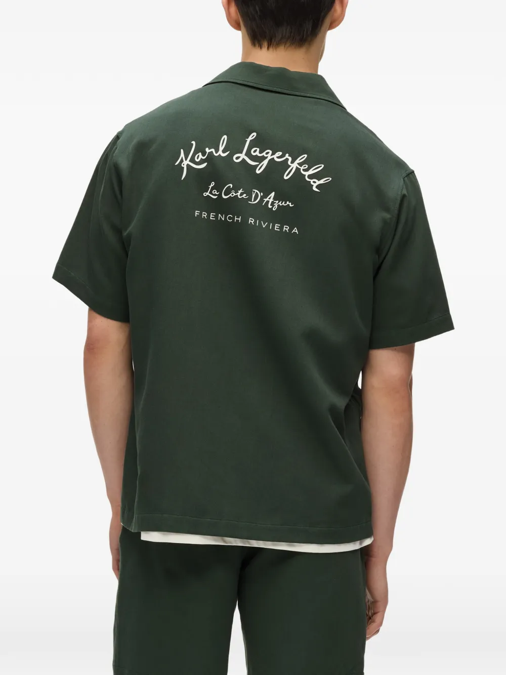  Karl Lagerfeld Côte D`azur Short-sleeve Shirt - Green 