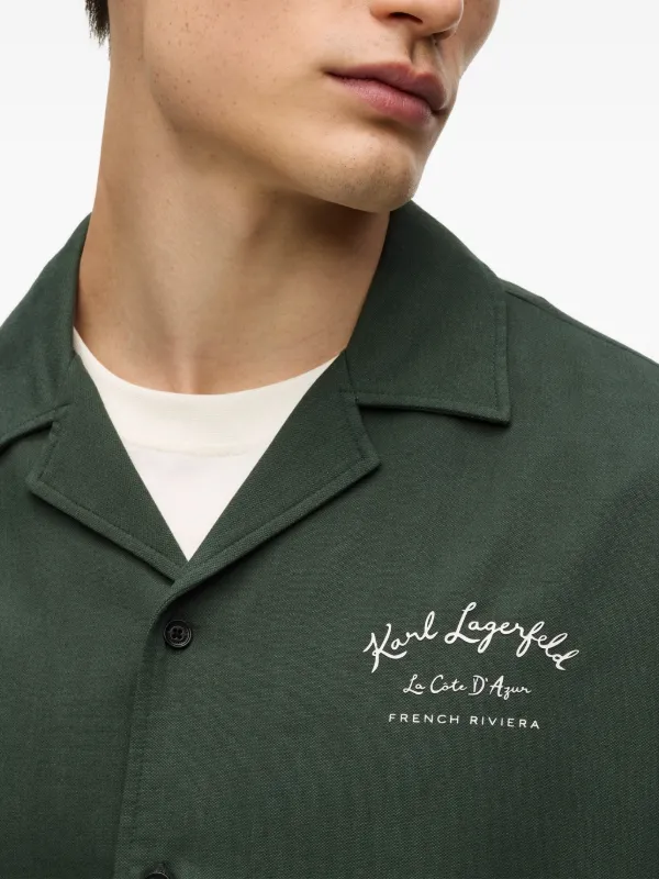 Karl Lagerfeld Côte D`Azur short-sleeve Shirt | Green | FARFETCH AO