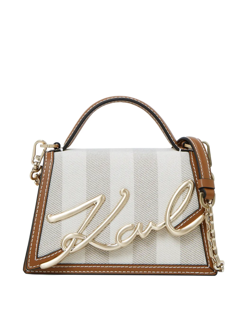 Karl Lagerfeld Borsa a tracolla Signature piccola - Toni neutri