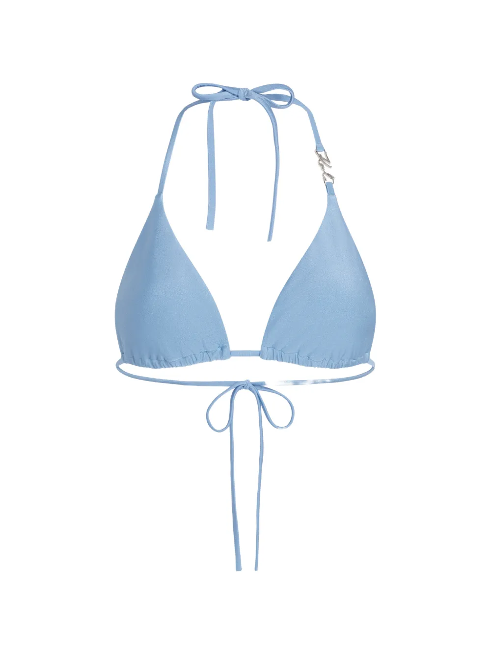 Karl Lagerfeld Top bikini a triangolo - Blu