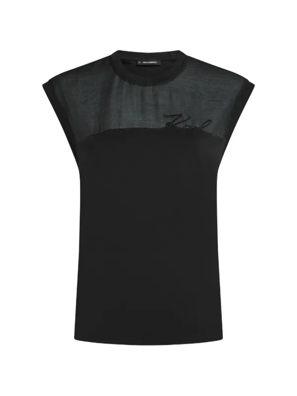 KARL LAGERFELD カールラガーフェルド　タンクトップ　ブラック　38 32846884_63960118_600.jpg