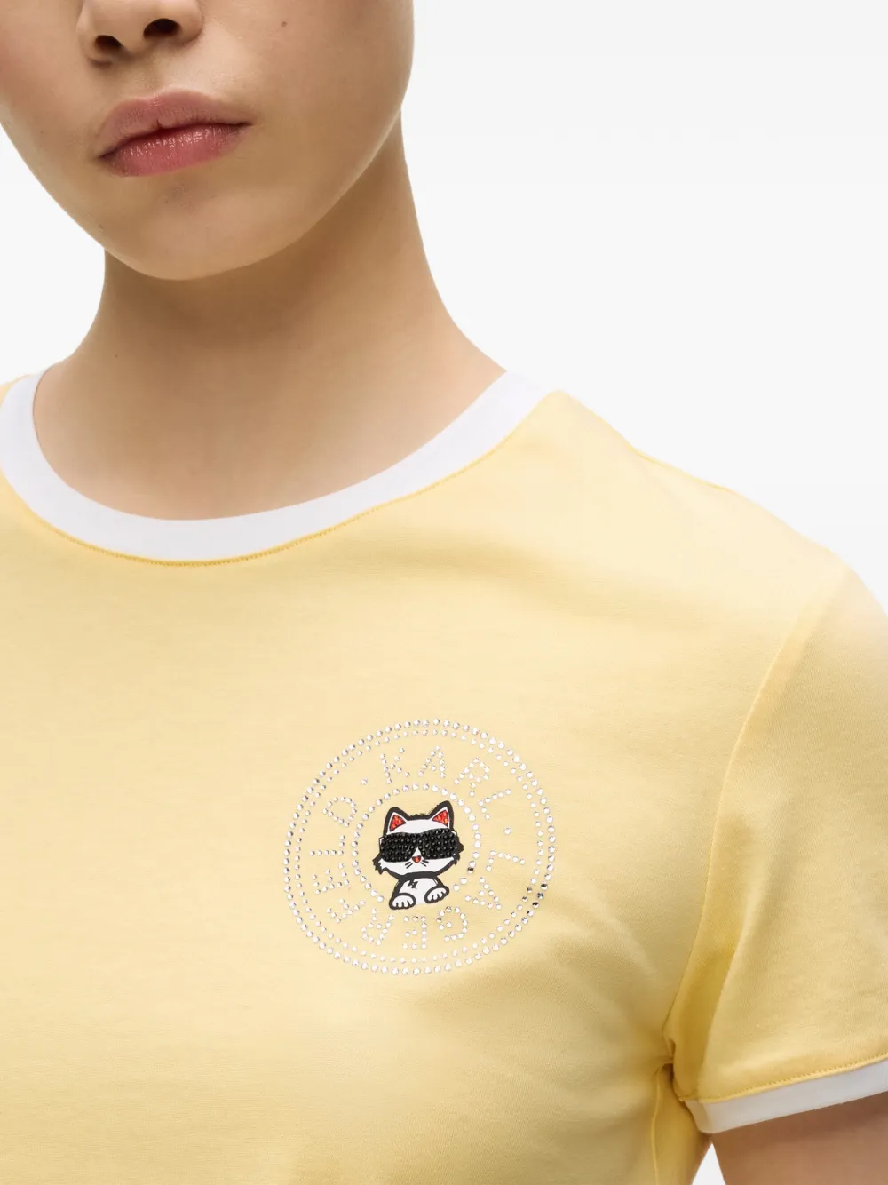 Karl Lagerfeld Ikon Circle T-shirt Geel