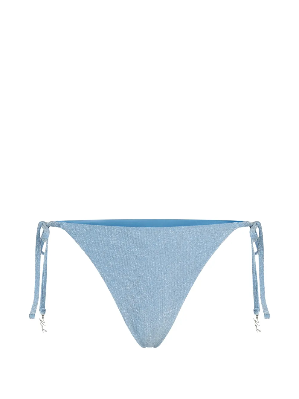 Karl Lagerfeld Cheeky Signature Lurex-Bikinihöschen - Blau