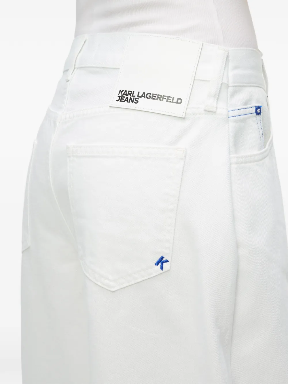 Karl Lagerfeld Jeans met logopatch Wit