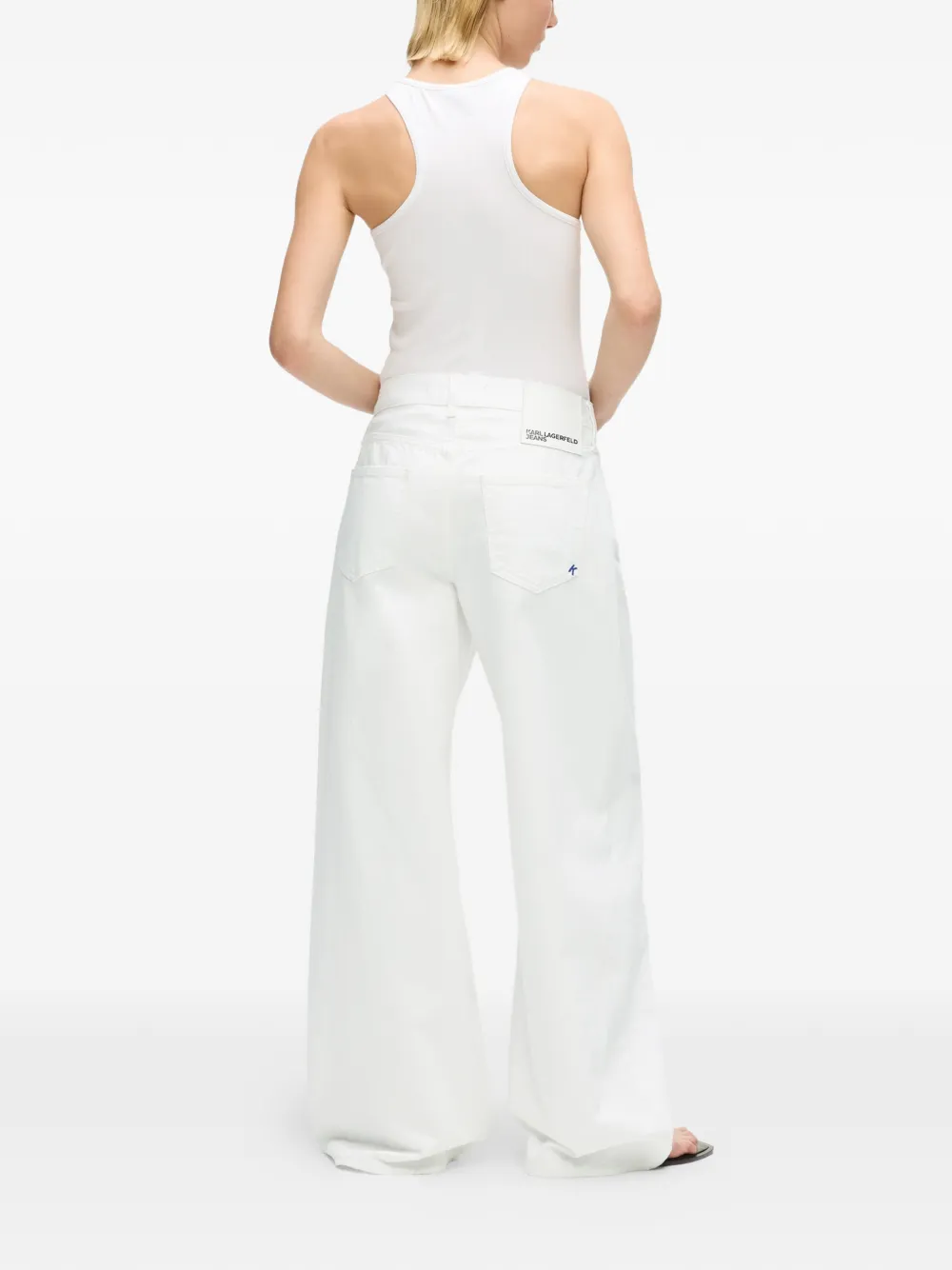 Karl Lagerfeld Jeans met logopatch Wit