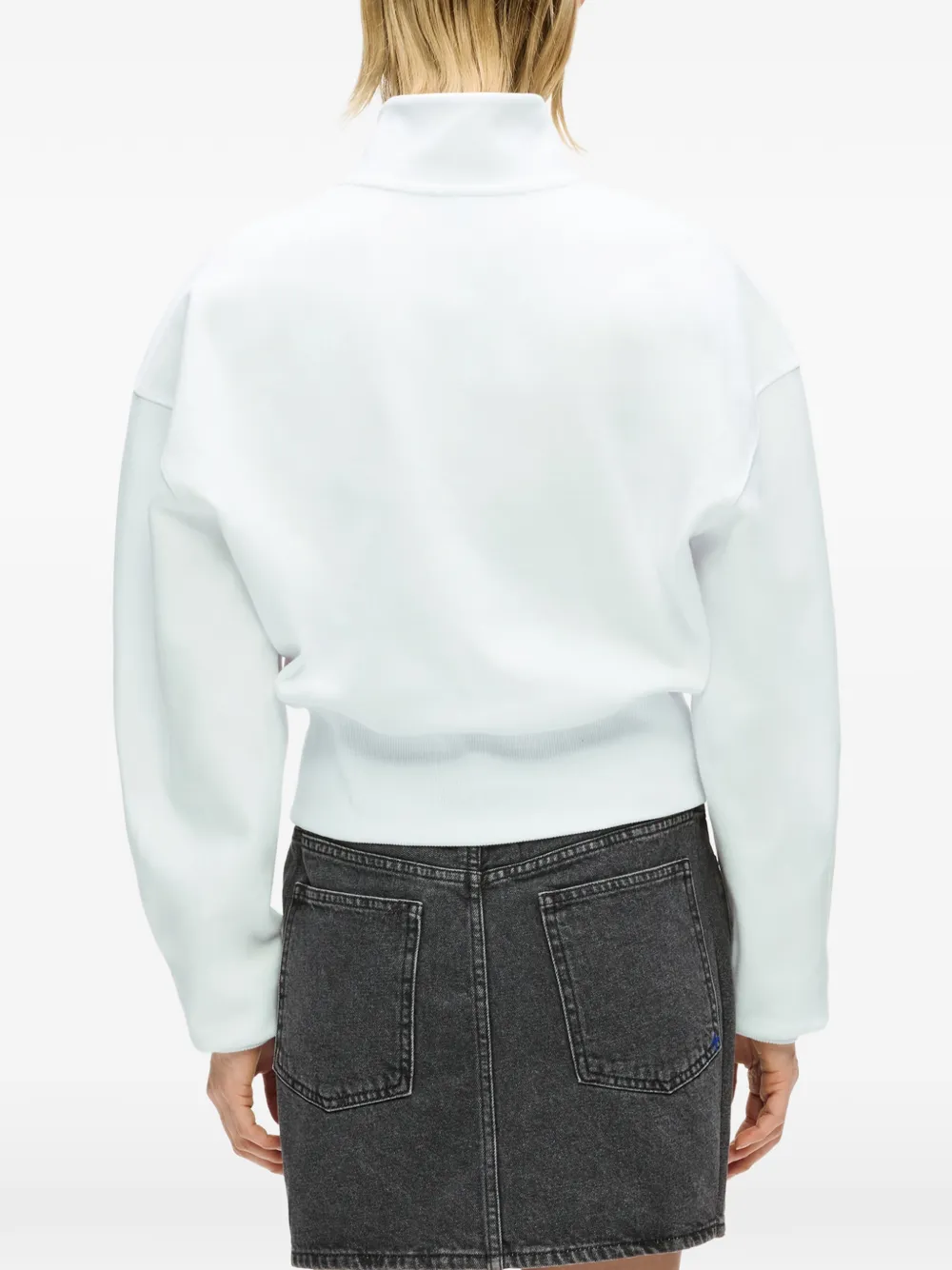 Karl Lagerfeld Jeans Sweater met halve rits Wit
