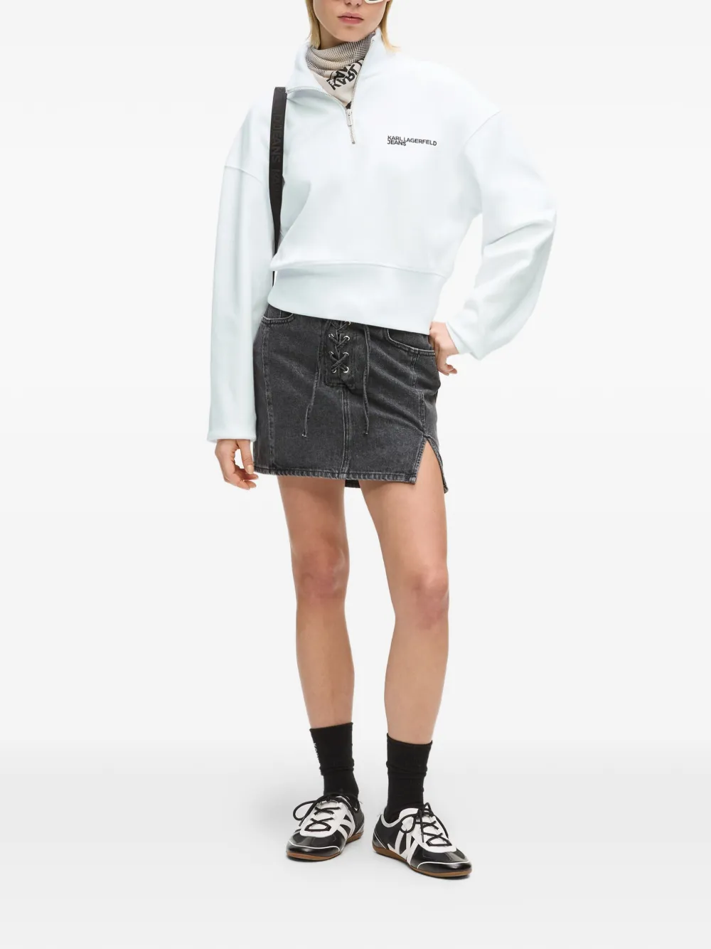  Karl Lagerfeld Jeans Half-zip Sweatshirt - White 