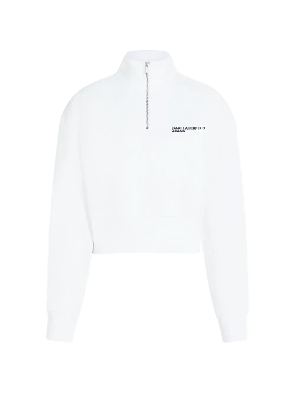 Karl Lagerfeld Jeans Sweater met halve rits Wit