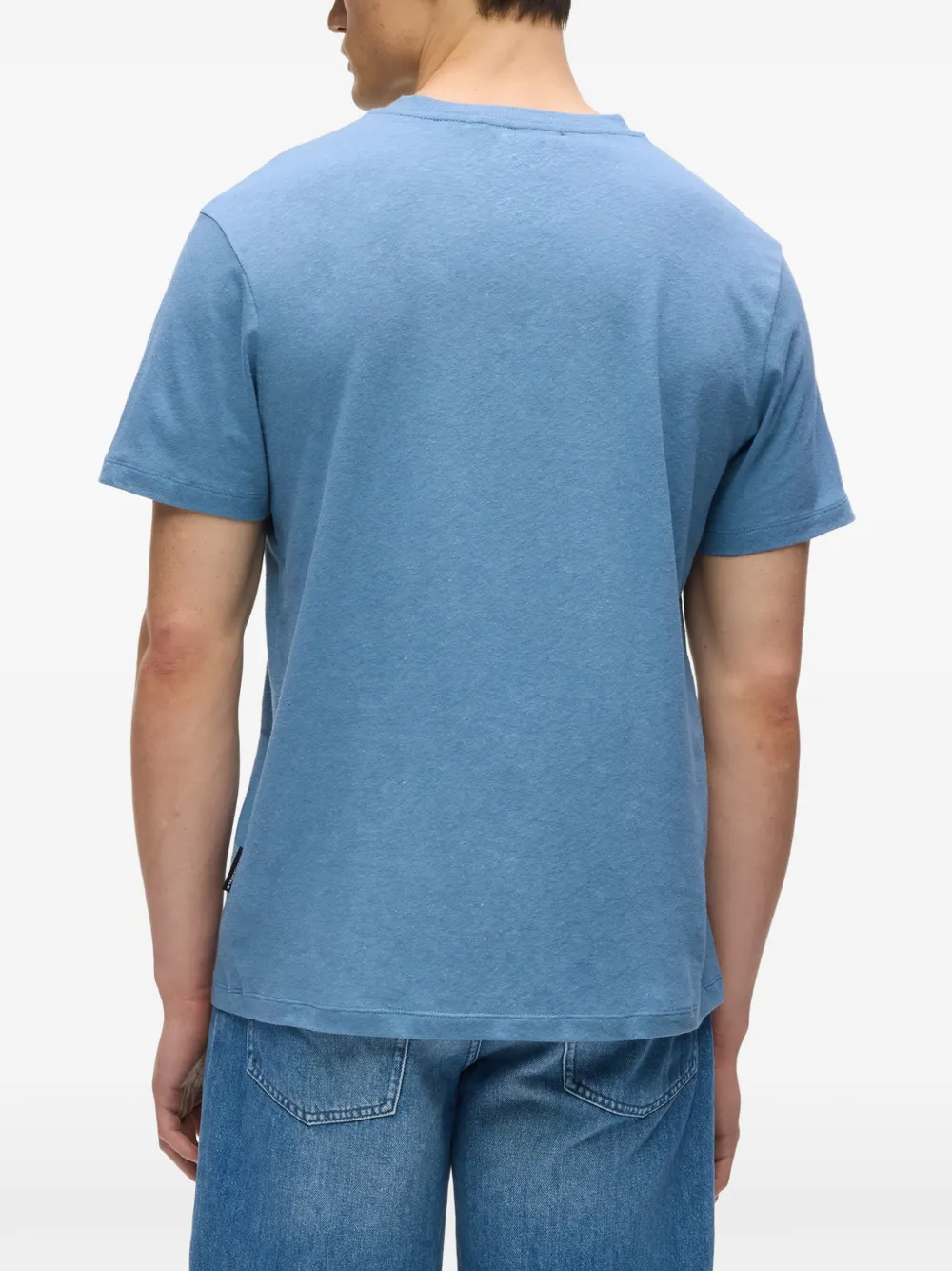 Karl Lagerfeld T-shirt van linnenmix Blauw
