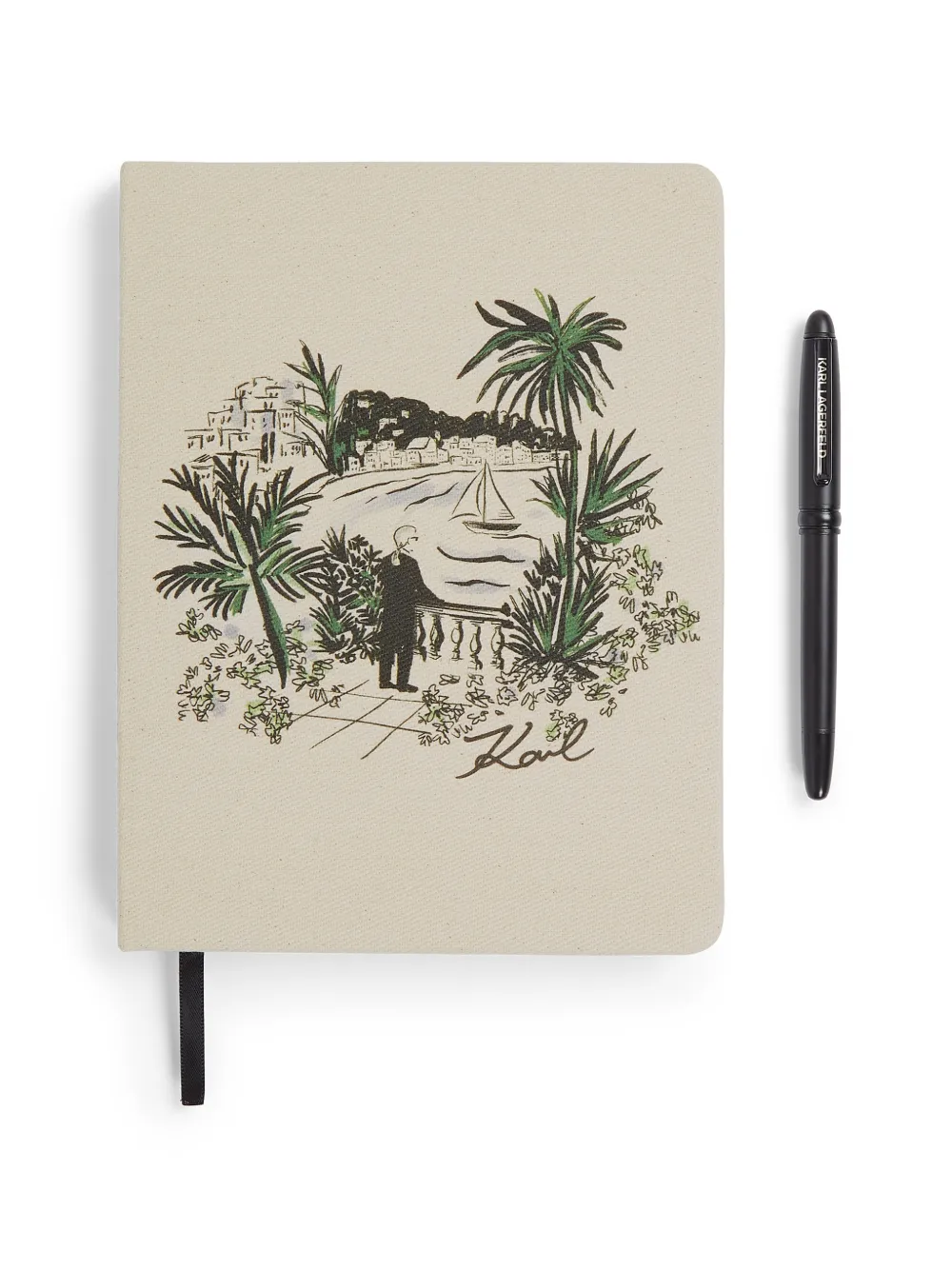 Karl Lagerfeld Quaderno e penna Ikon Travel - Toni neutri