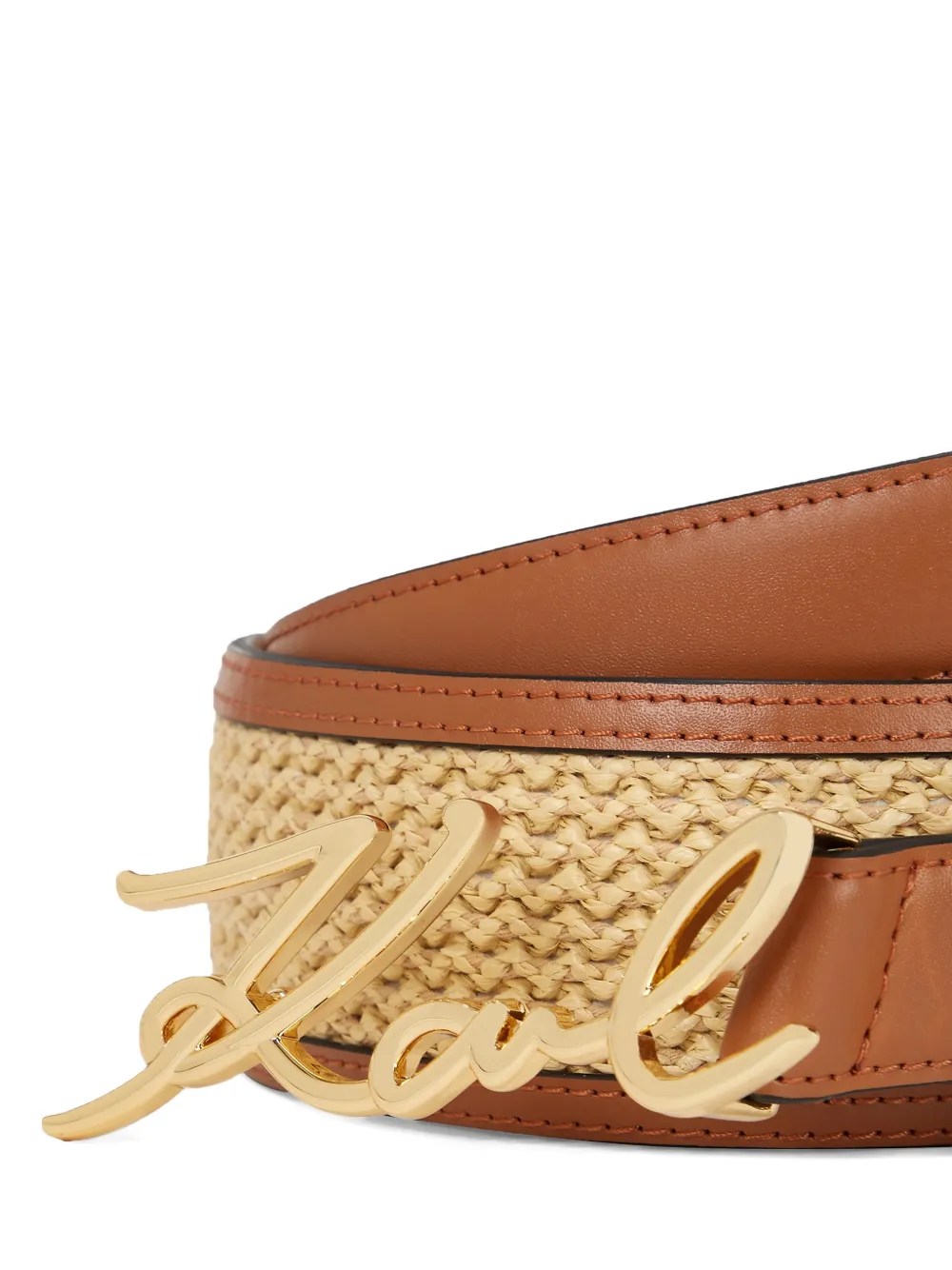  Karl Lagerfeld Medium Signature Belt - Brown 
