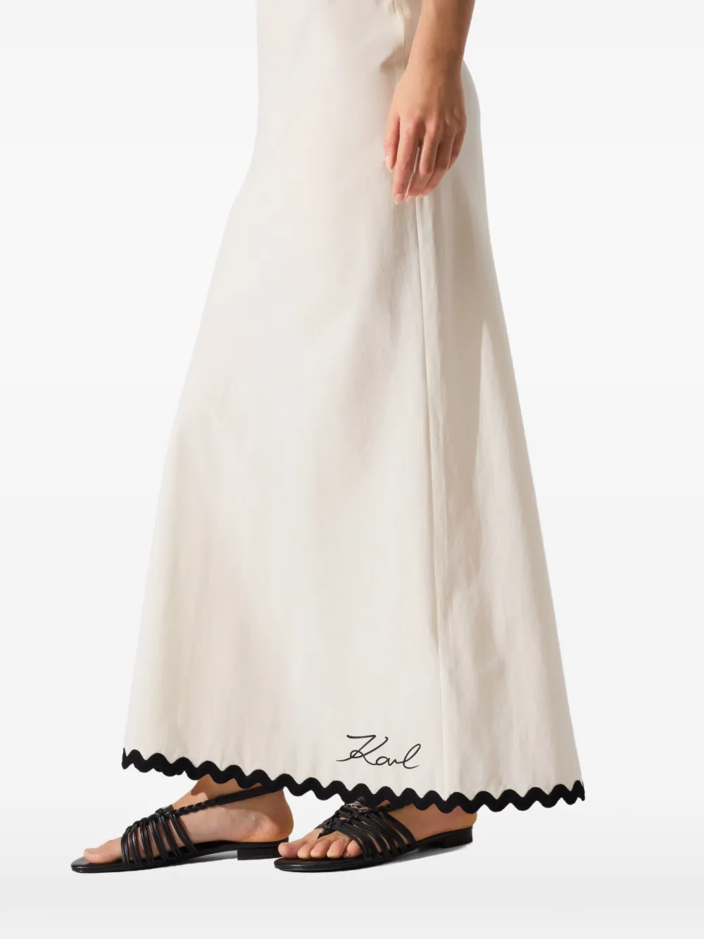 Karl Lagerfeld Signature gewelfde rok Beige