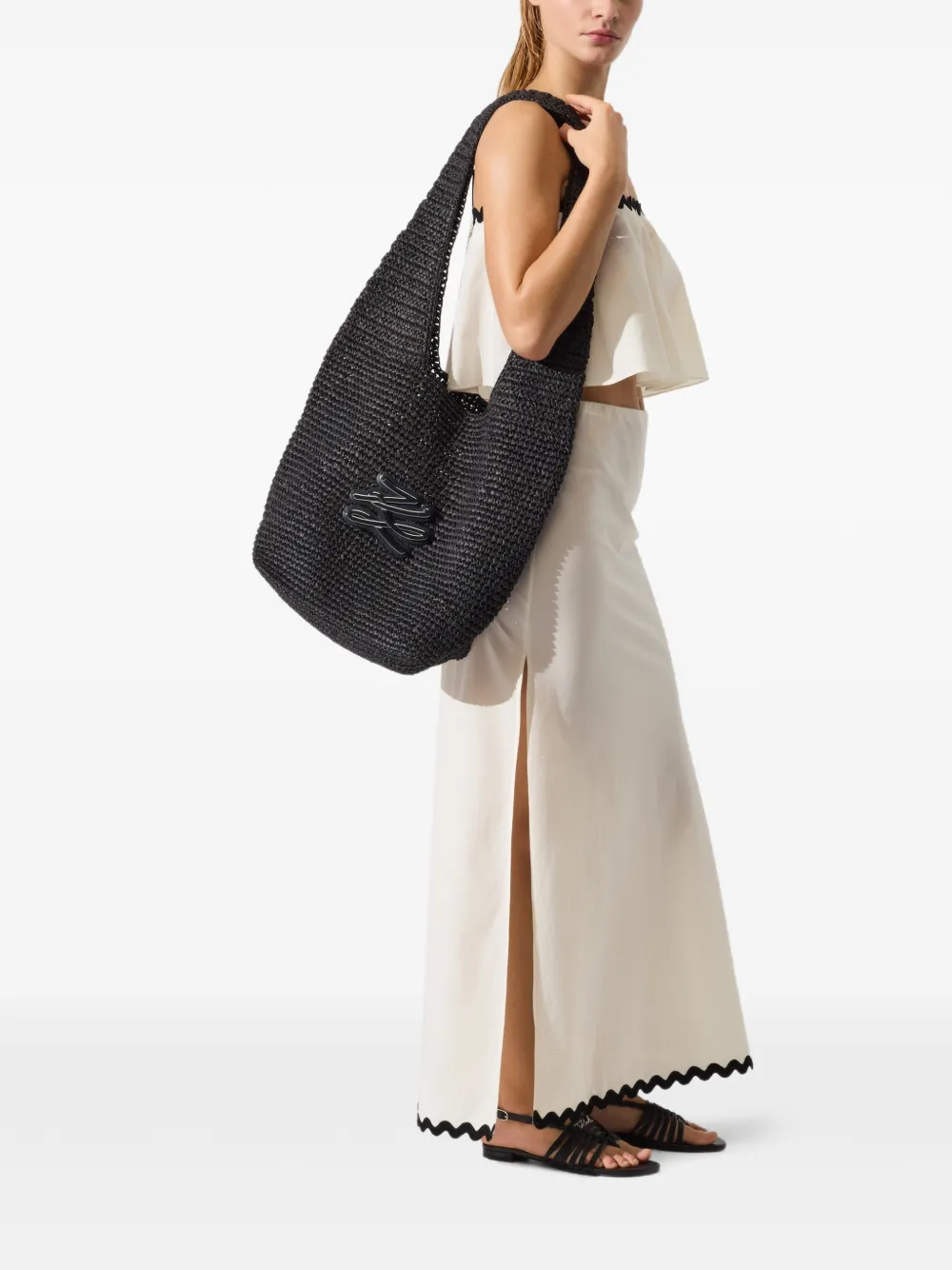 Karl Lagerfeld Signature gewelfde rok Beige