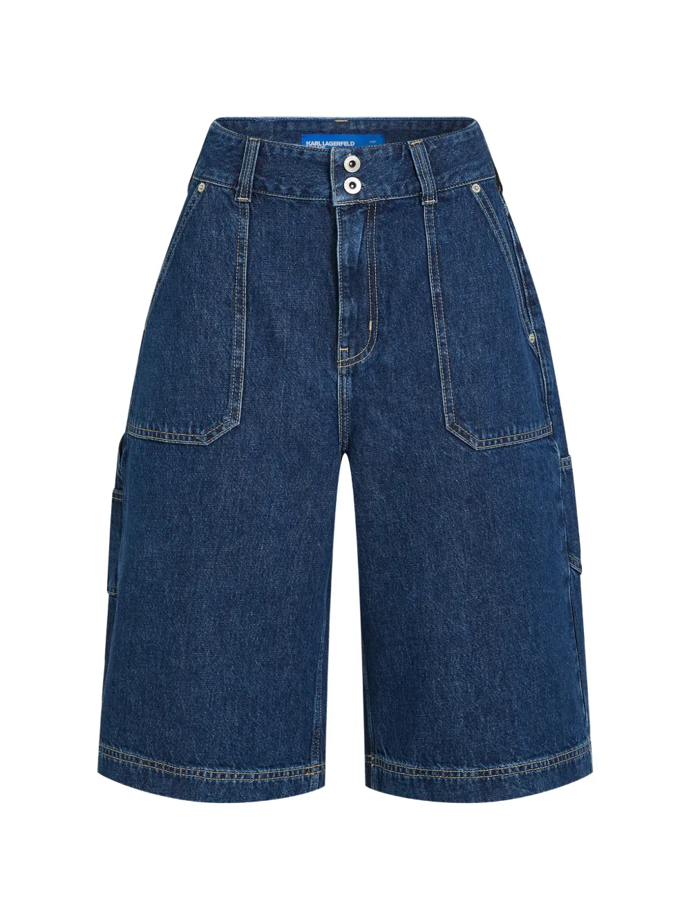 Karl Lagerfeld Jeans Jeans-Shorts mit aufgesetzten Taschen - Blau