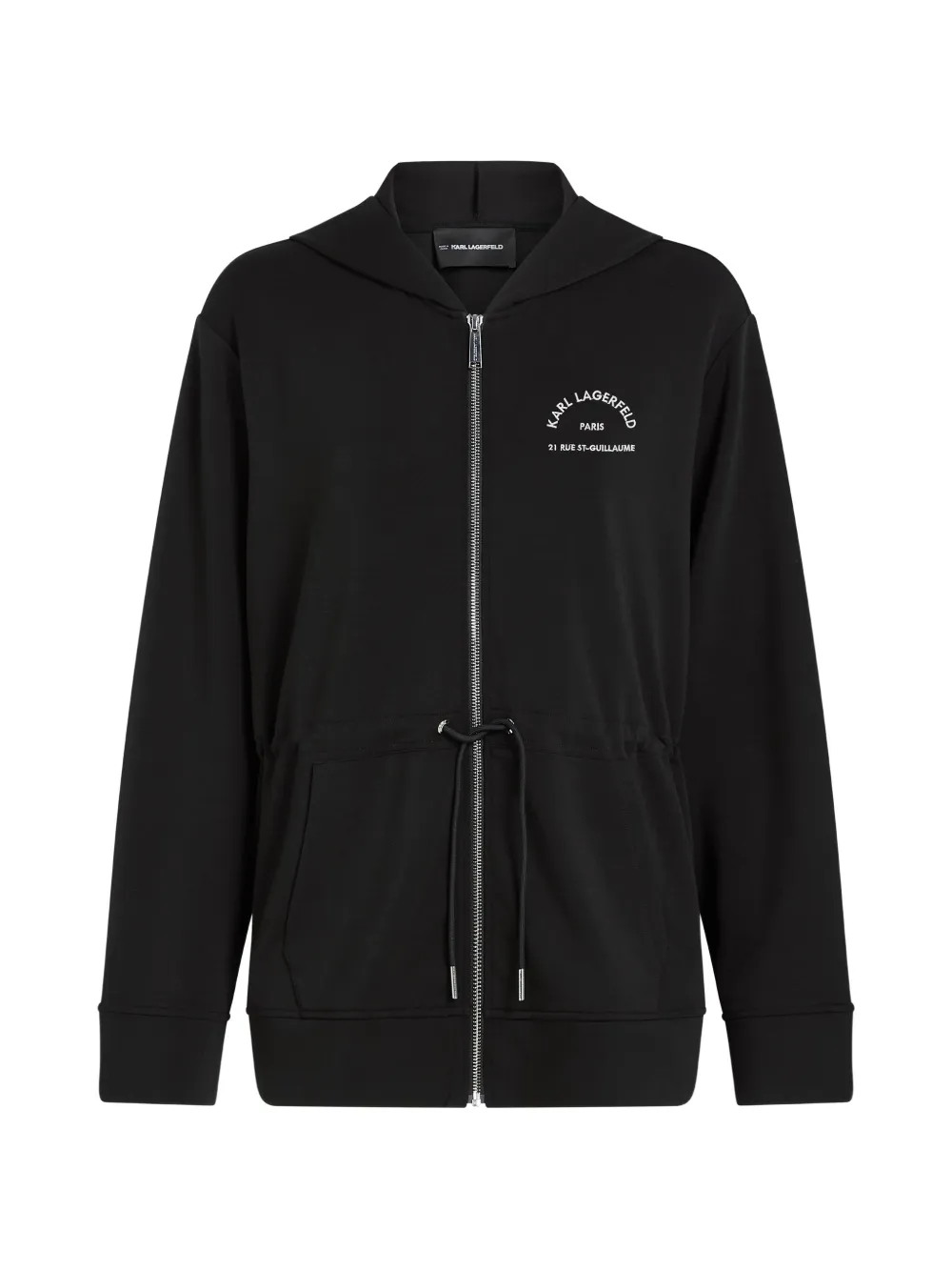 Karl Lagerfeld Felpa con cappuccio e zip - Nero