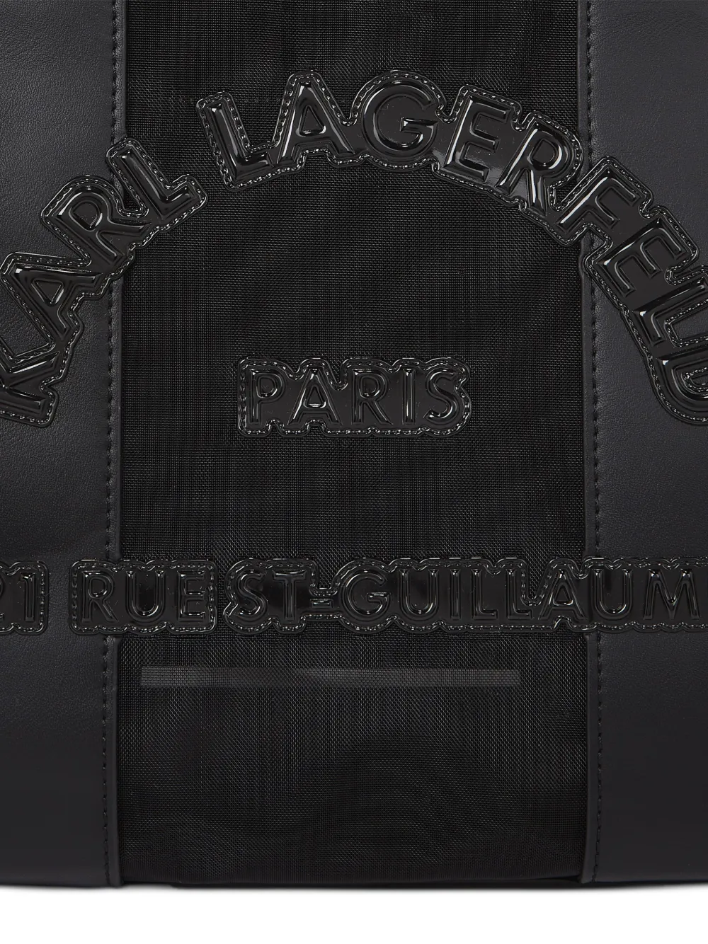Karl Lagerfeld Medium Rue St-Guillaume shopper met mesh Zwart