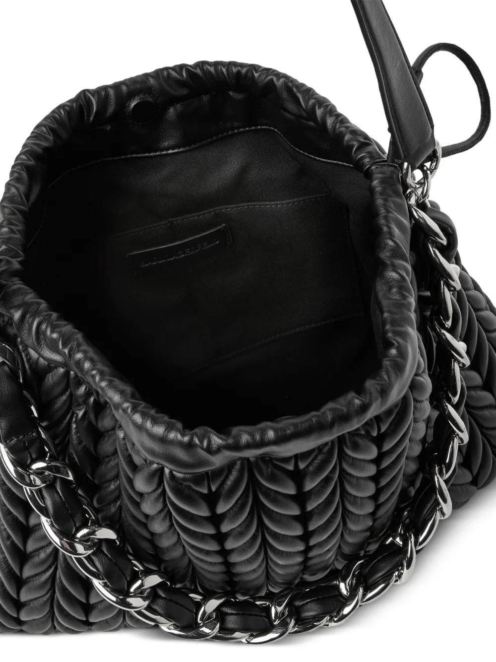 Karl Lagerfeld K Weave medium schoudertas Zwart