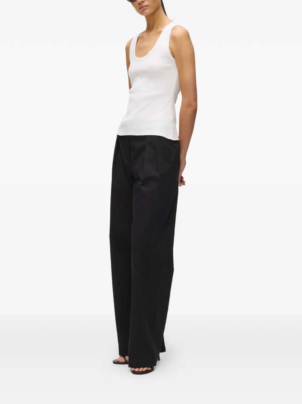 Karl Lagerfeld Tanktop met diepe ronde hals Wit