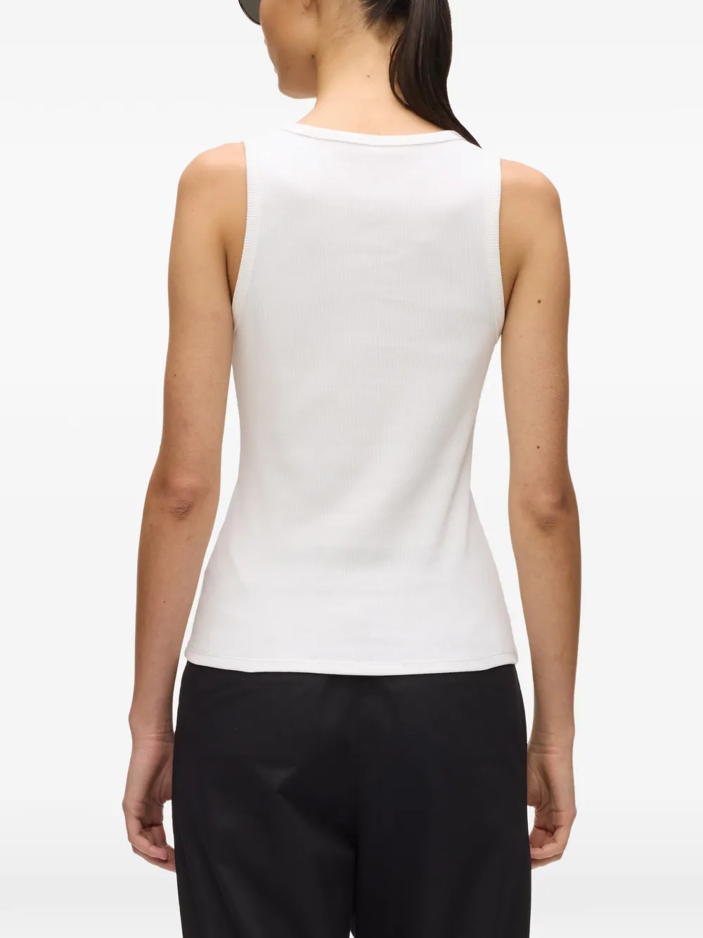 Karl Lagerfeld Tanktop met diepe ronde hals Wit