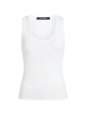 Maison Close La Femme Amazone suspenders-detail Tank Top | White