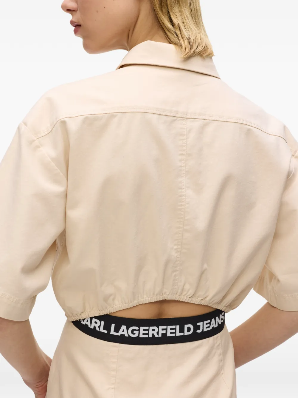 Karl Lagerfeld Jeans Mini-jurk met klepzak Beige