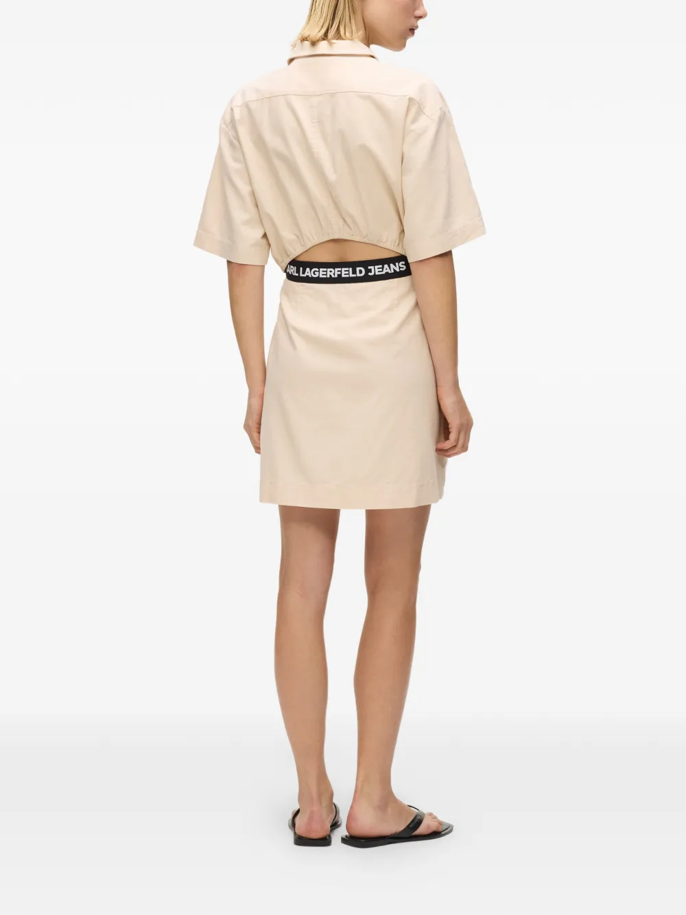 Karl Lagerfeld Jeans Mini-jurk met klepzak Beige
