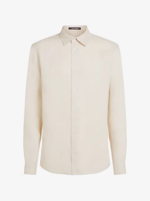 Karl Lagerfeld monogram linen shirt