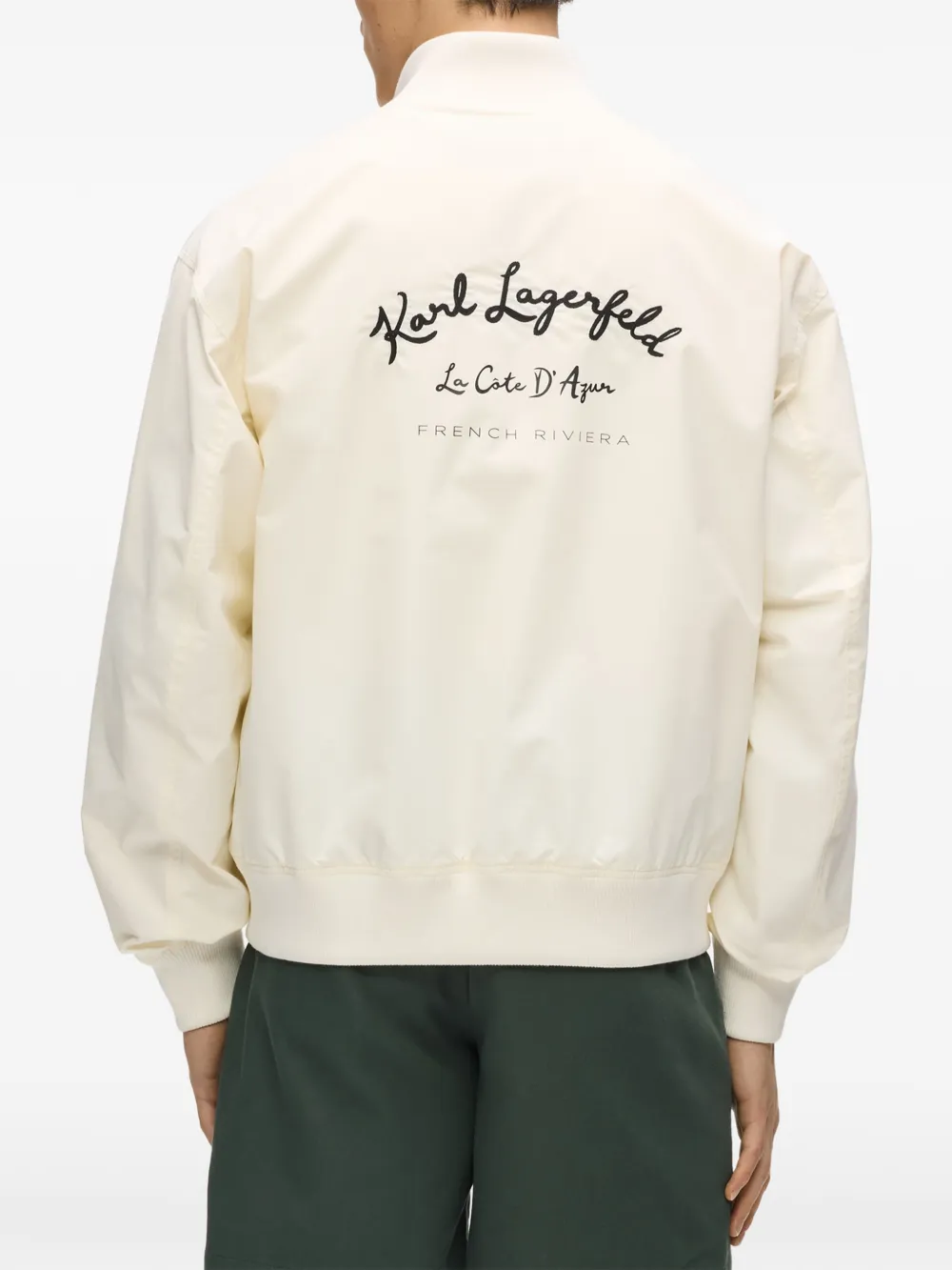 Karl Lagerfeld Vacances jack met geribbelde kraag Beige