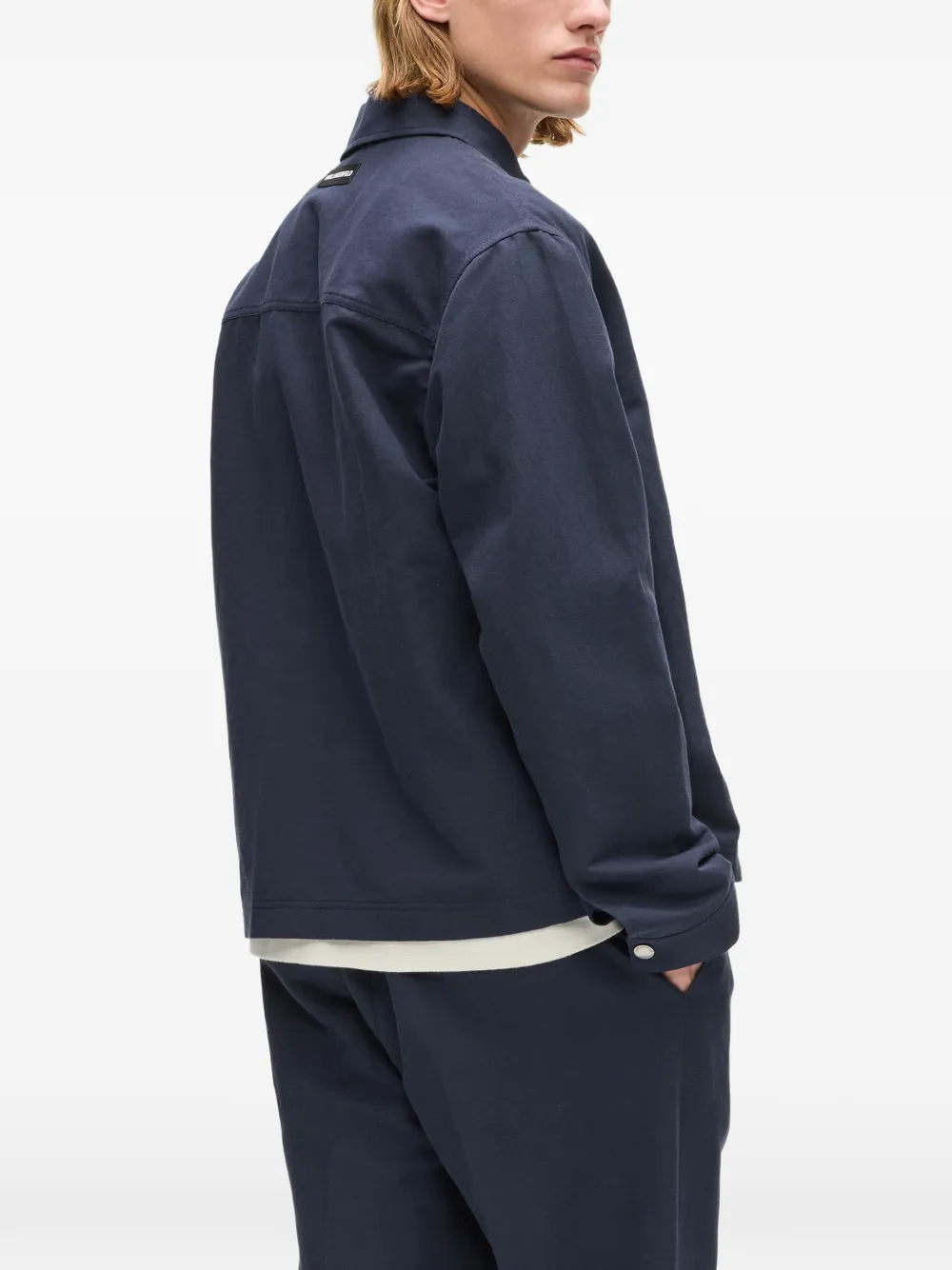 Karl Lagerfeld Linnen jack met zakken Blauw