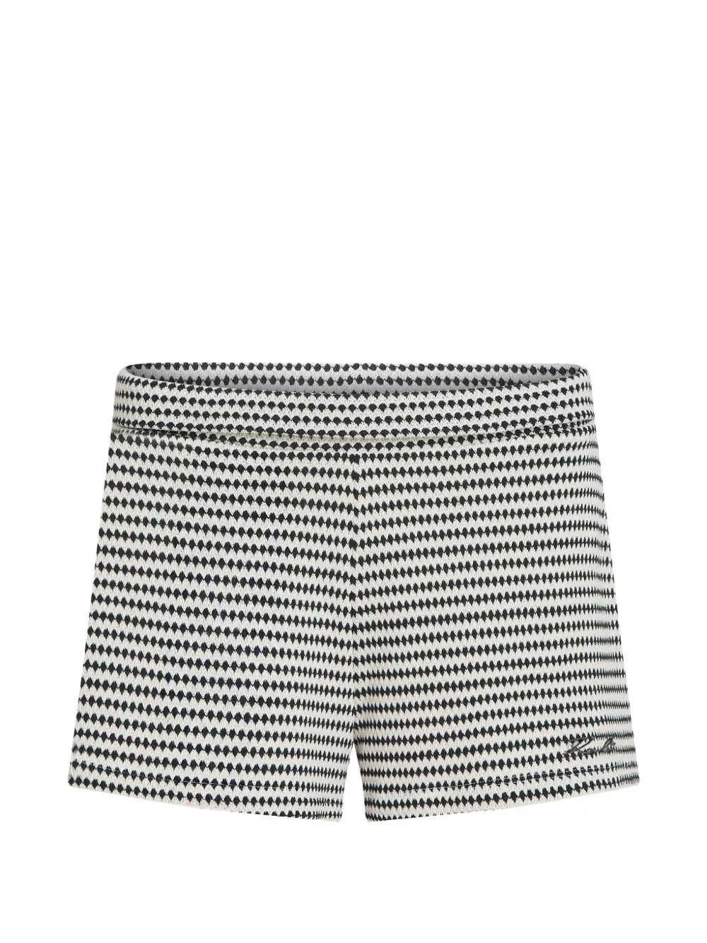 Karl Lagerfeld Shorts corti a righe - Bianco