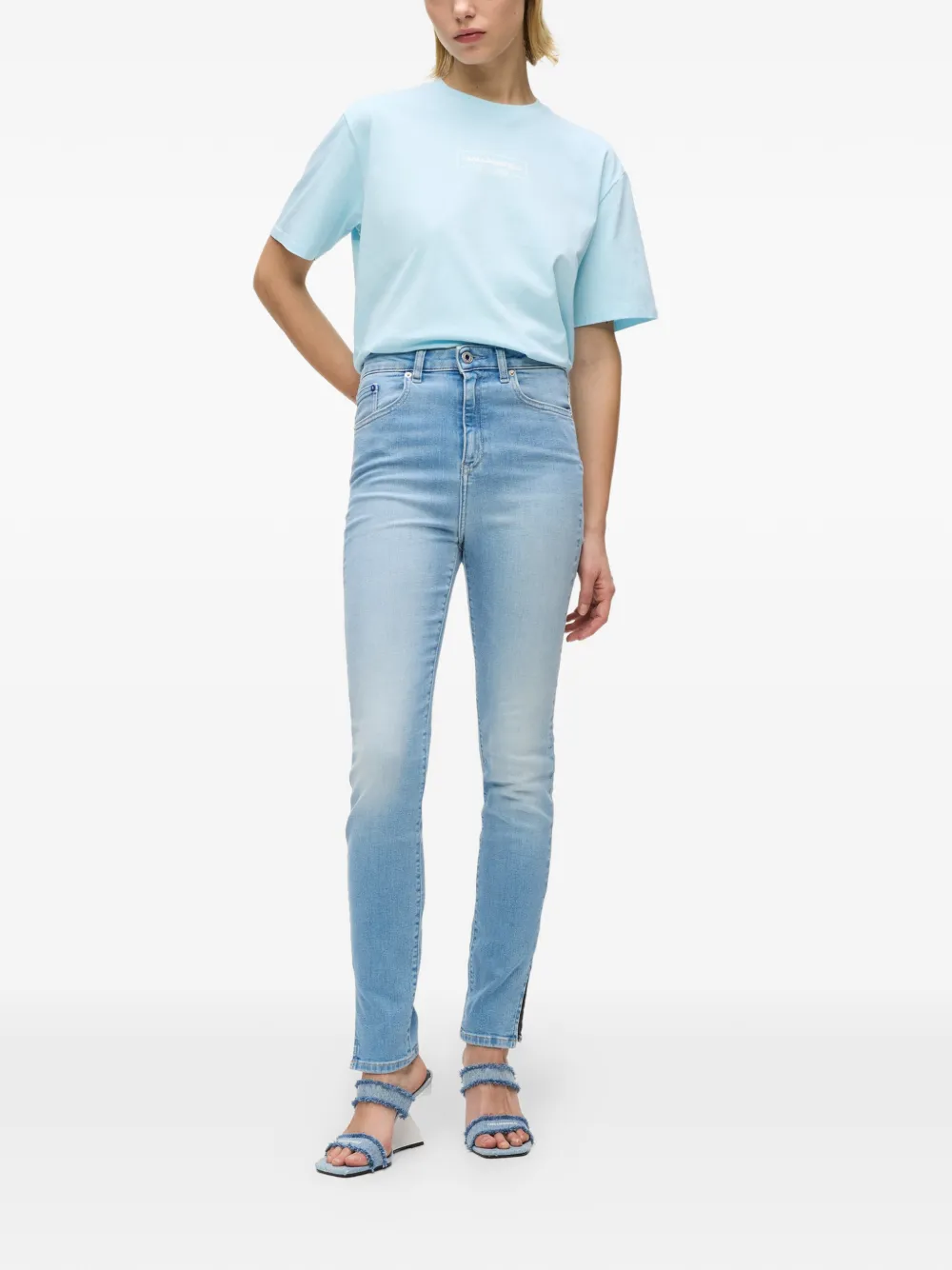 Karl Lagerfeld Jeans High-waist jeans Blauw