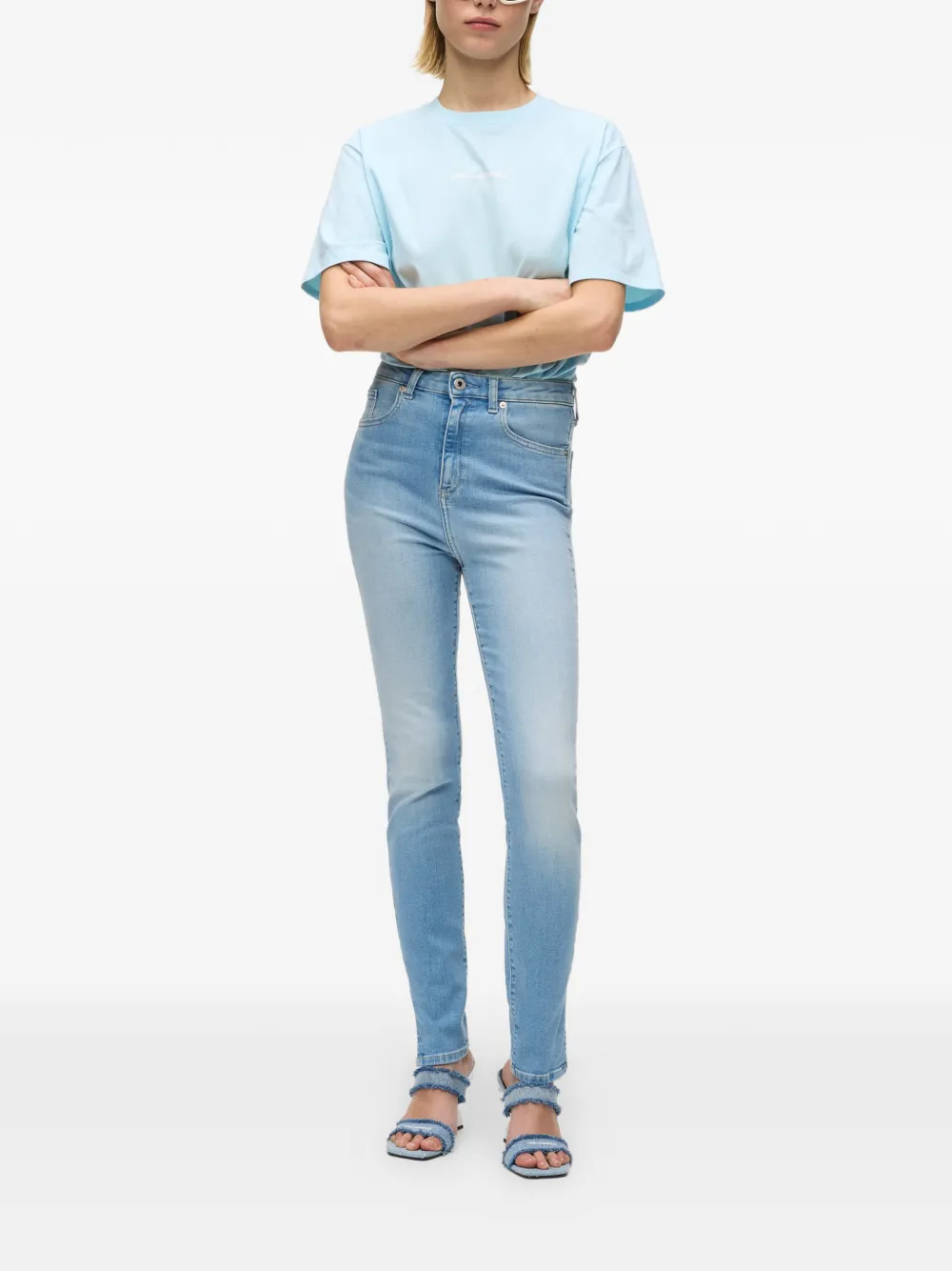 Karl Lagerfeld Jeans High-waist jeans Blauw
