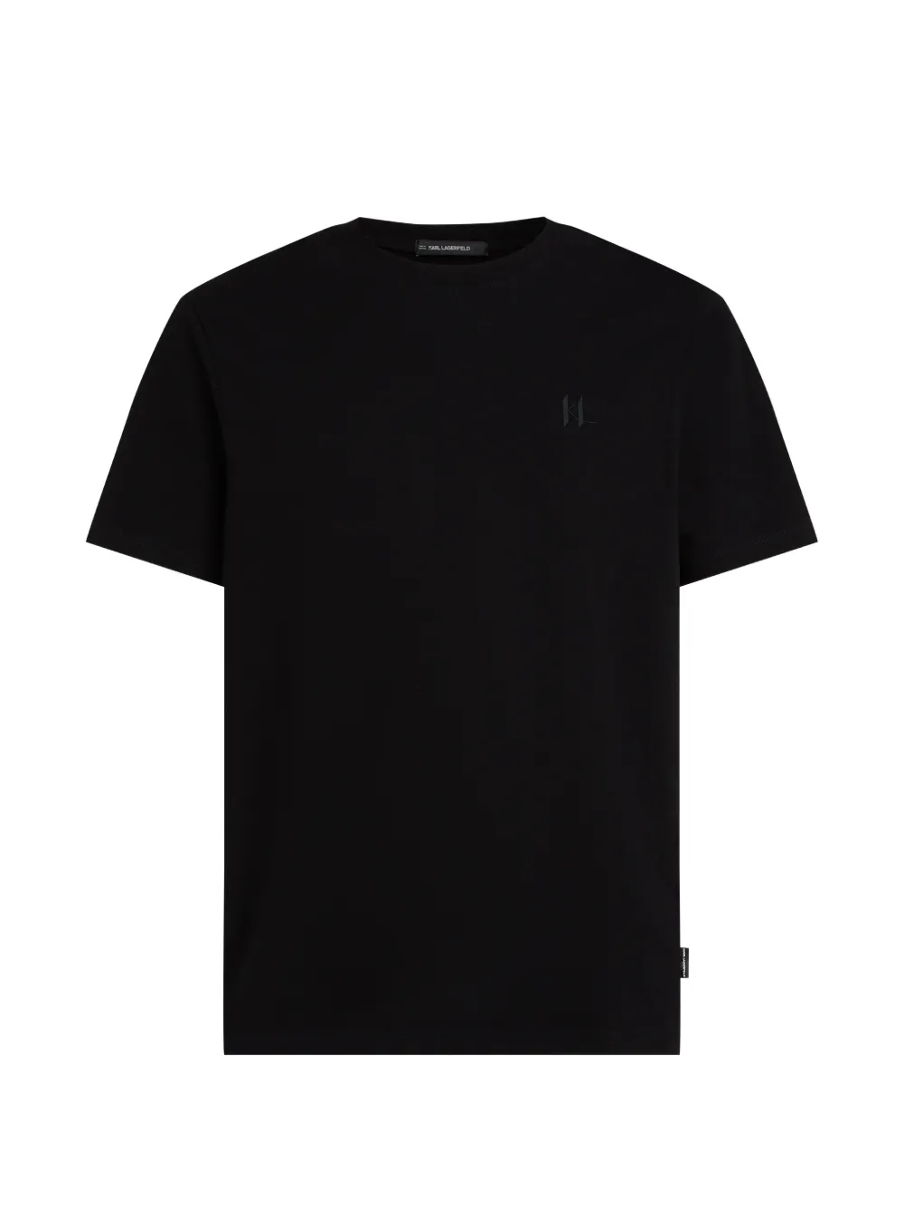 Karl Lagerfeld T-shirt in misto lino - Nero
