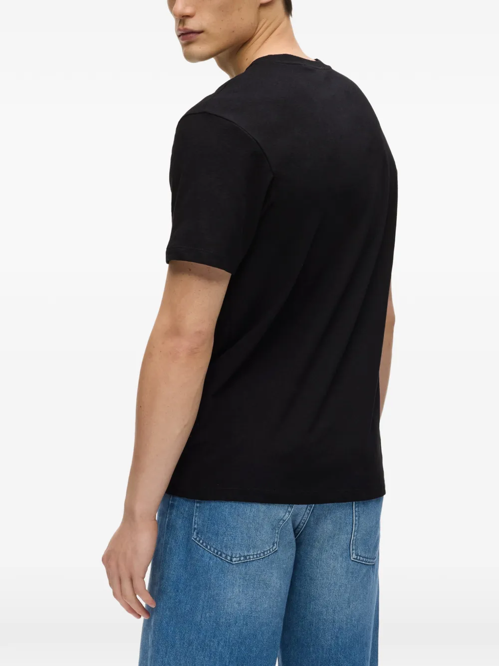Karl Lagerfeld T-shirt met monogram-logo Zwart