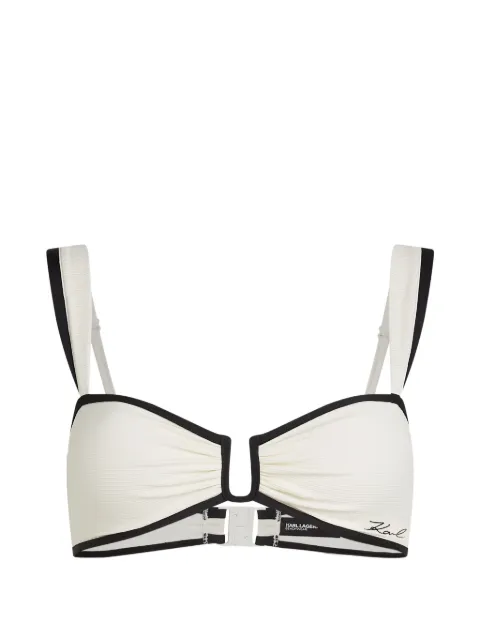 Karl Lagerfeld Signature bandeau bikini top