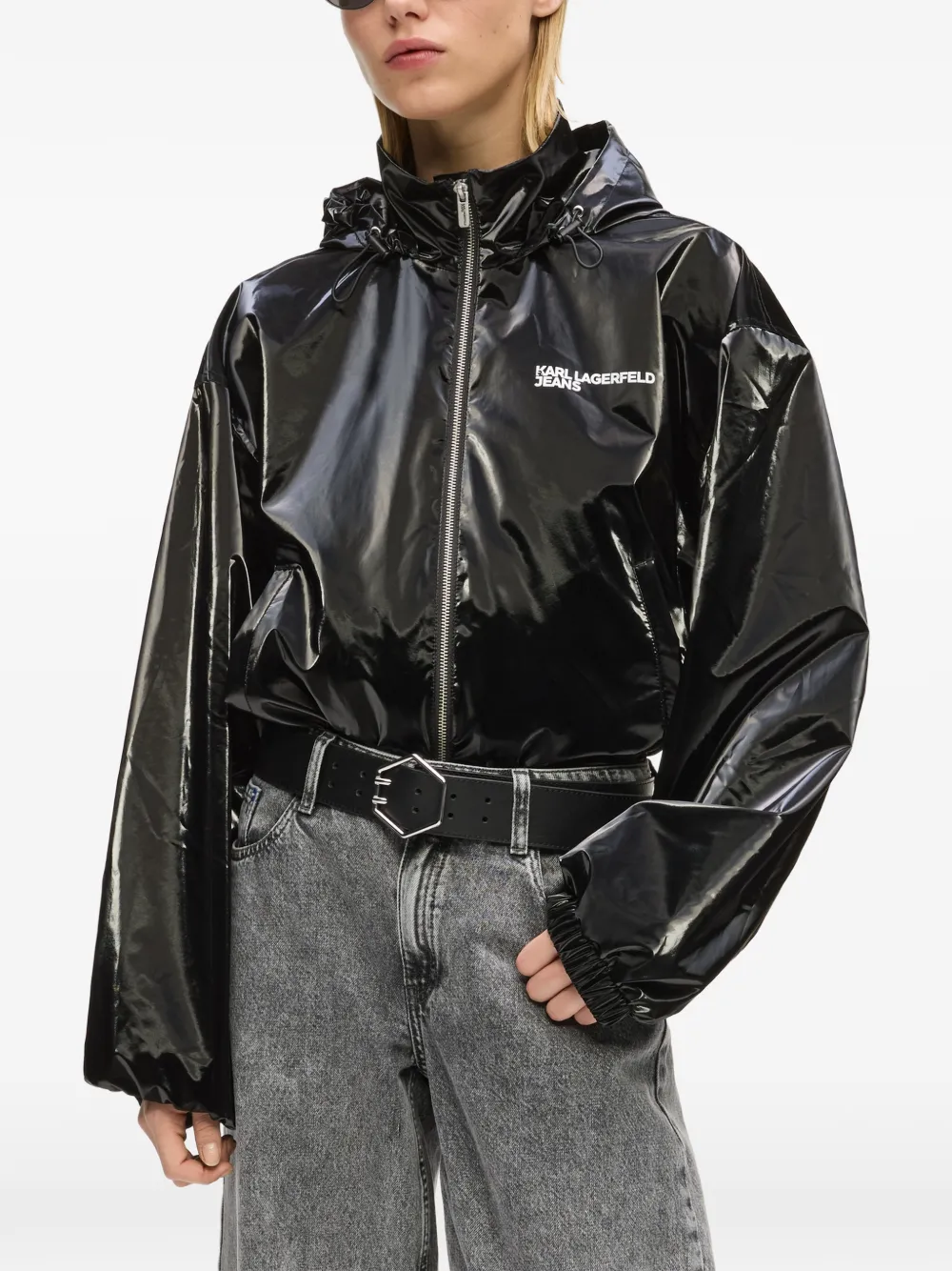 Karl Lagerfeld Jeans Jack met capuchon Zwart