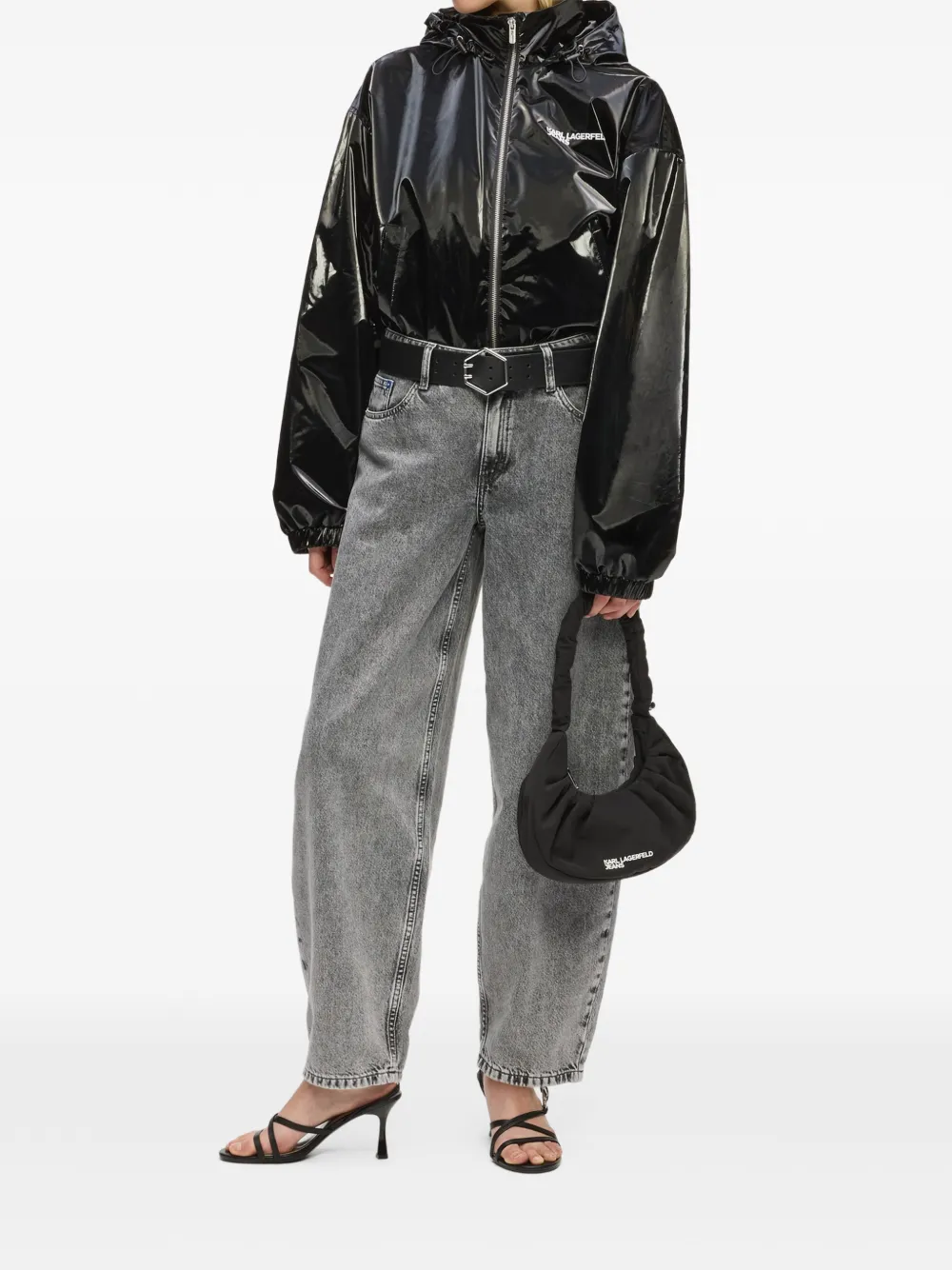 Karl Lagerfeld Jeans Jack met capuchon Zwart