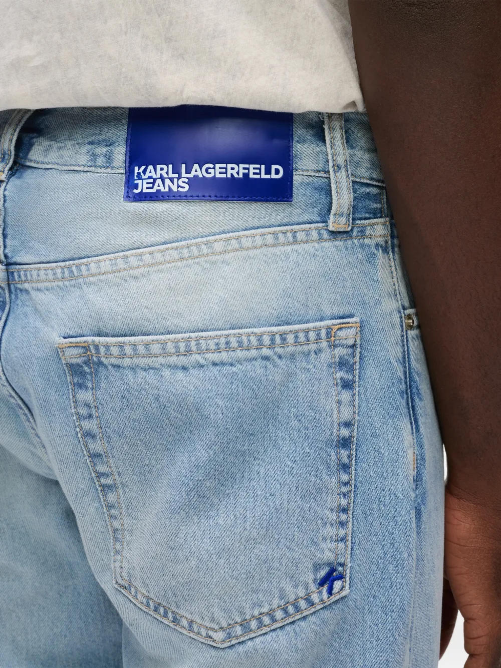 Karl Lagerfeld Jeans met vijf zakken Blauw