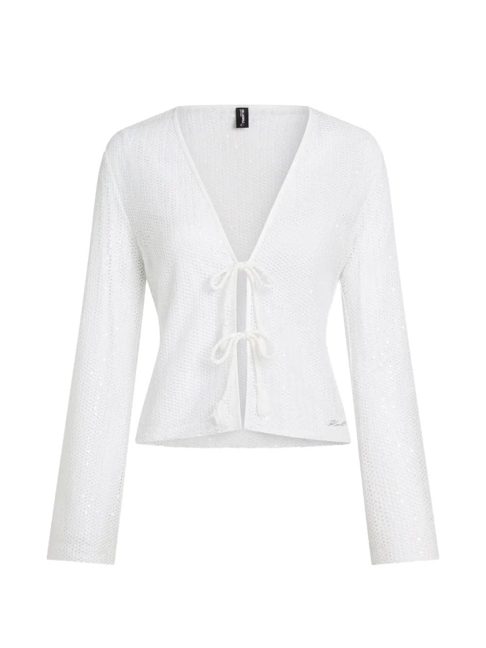 Karl Lagerfeld Top con ricamo - Bianco