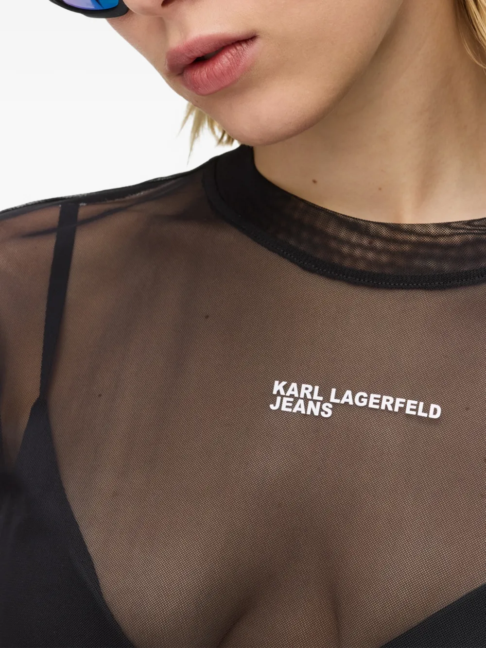 Karl Lagerfeld Jeans T-shirt met logo Zwart