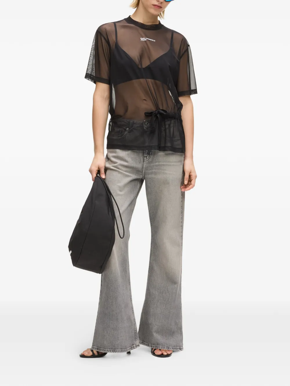 Karl Lagerfeld Jeans T-shirt met logo Zwart