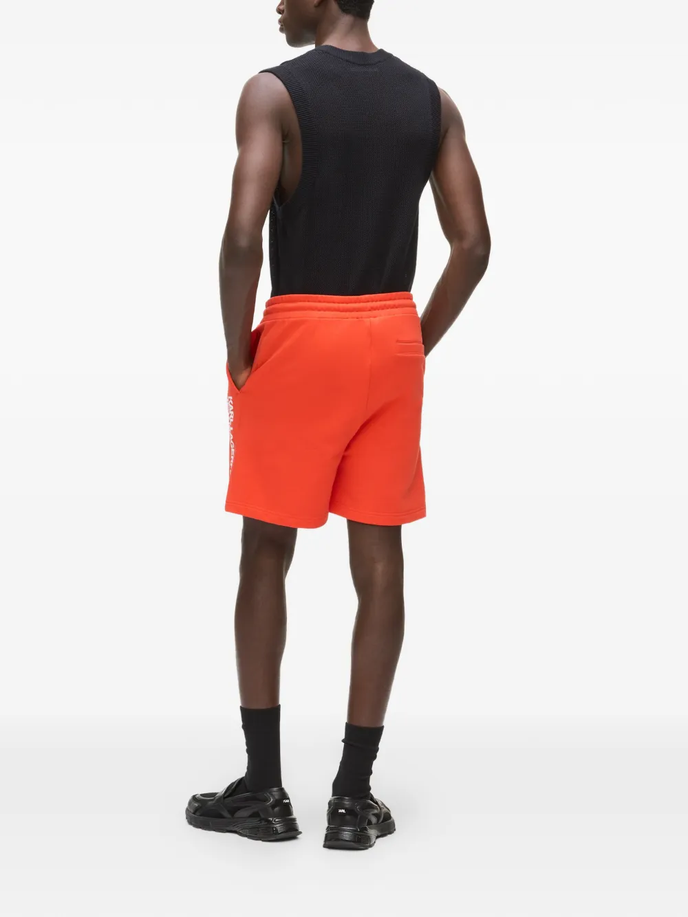 Karl Lagerfeld Jeans Shorts met logodetail Oranje