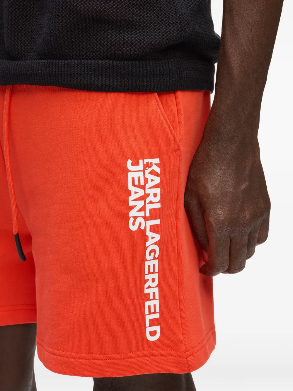 Karl Lagerfeld Jeans Shorts met logodetail Oranje