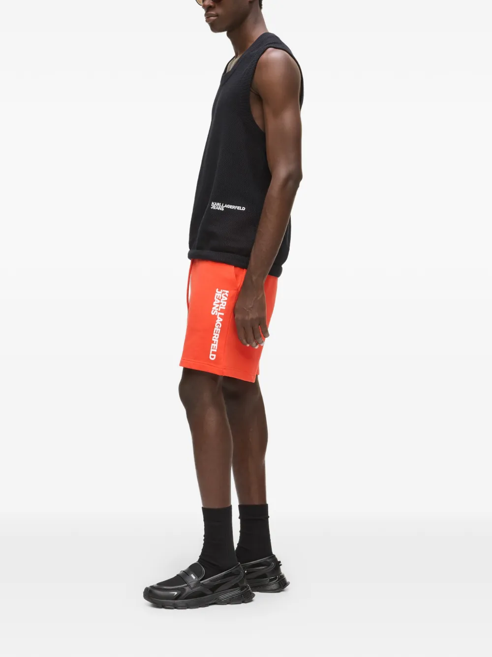 Karl Lagerfeld Jeans Shorts met logodetail Oranje