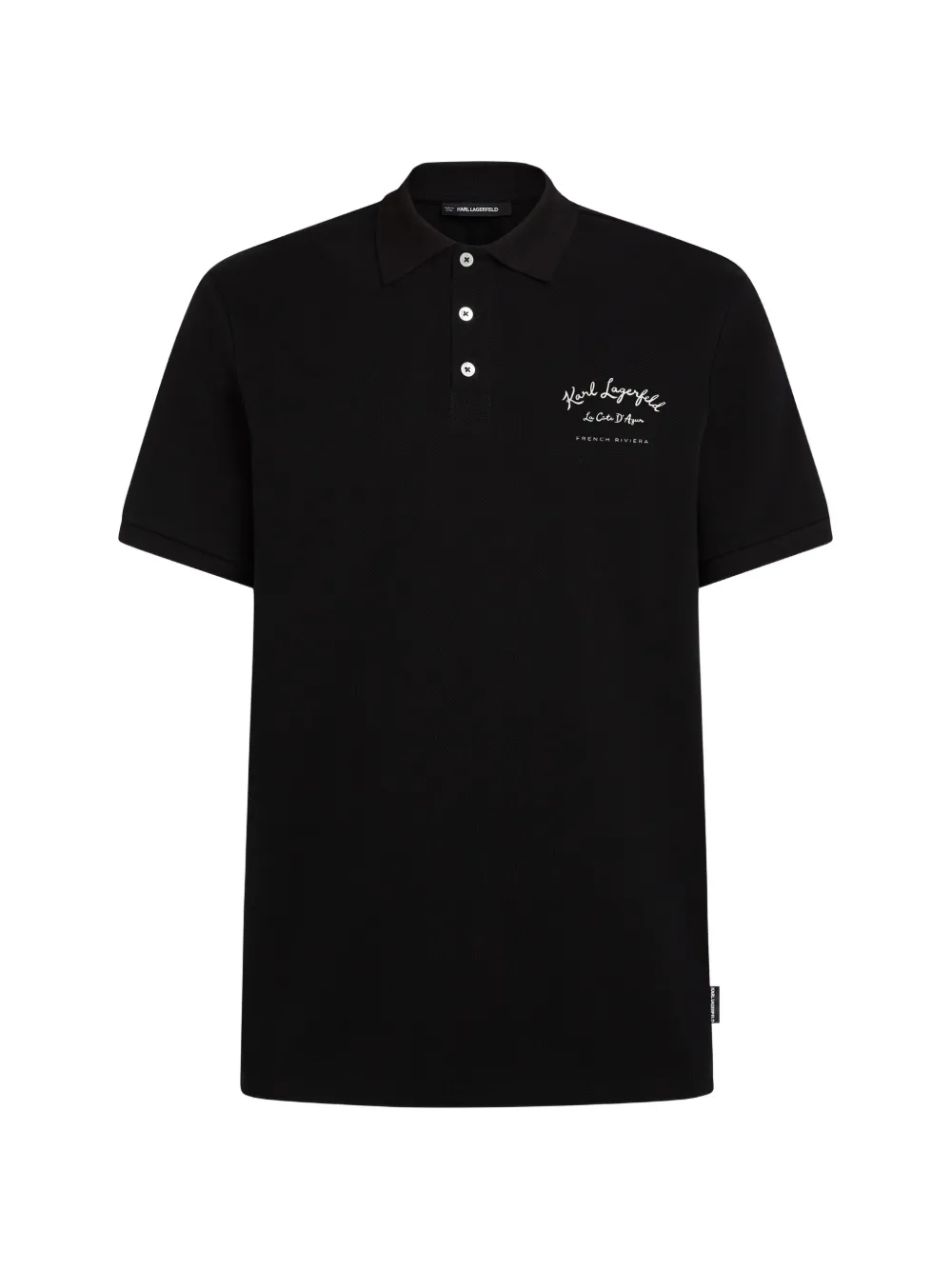 Karl Lagerfeld Polo in piqué - Nero