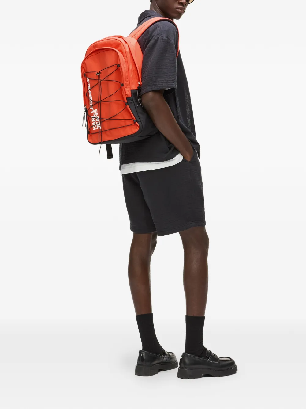  Karl Lagerfeld Jeans String Utility Backpack - Orange 
