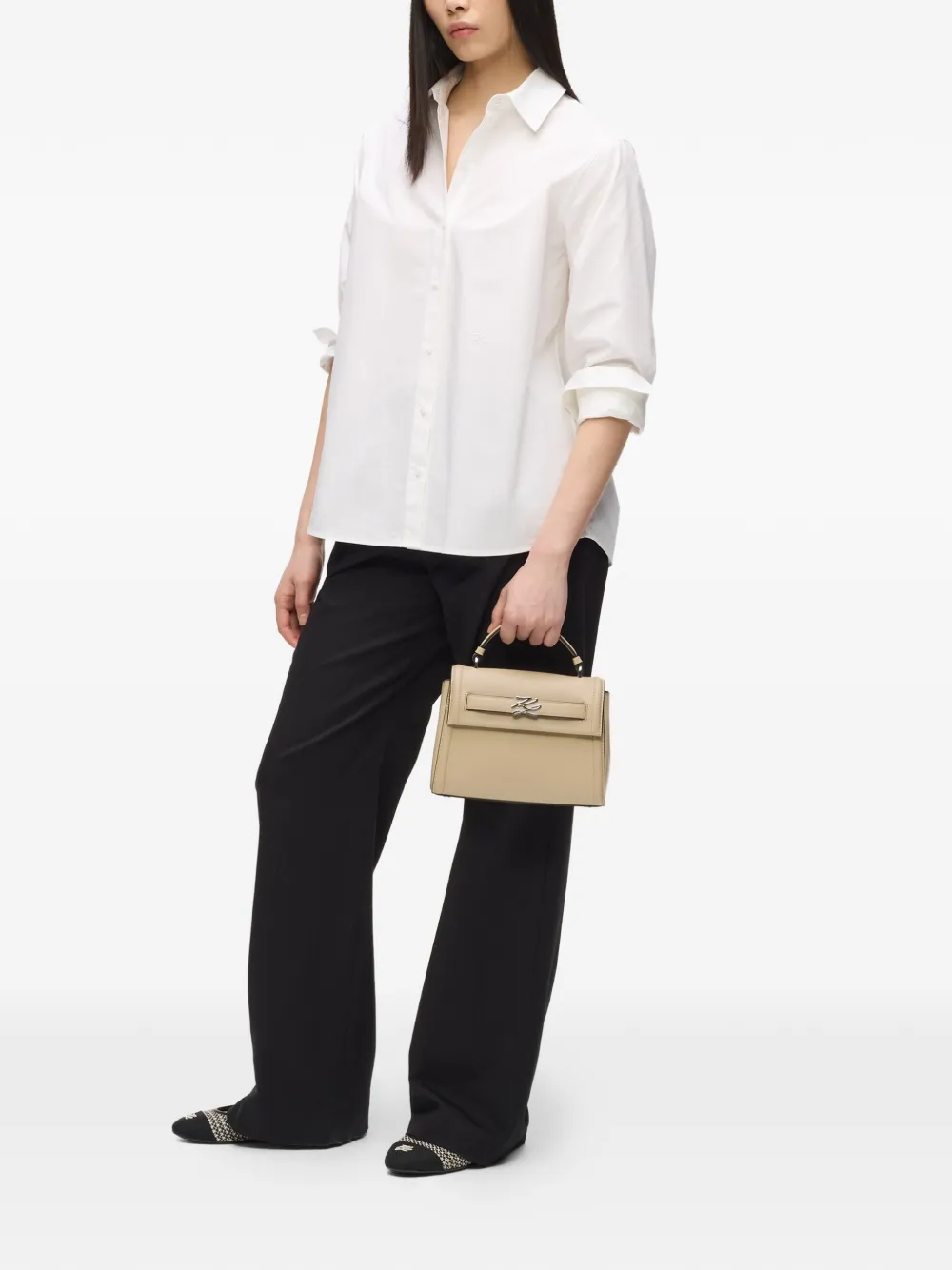 Karl Lagerfeld K Autograph kleine shopper Beige