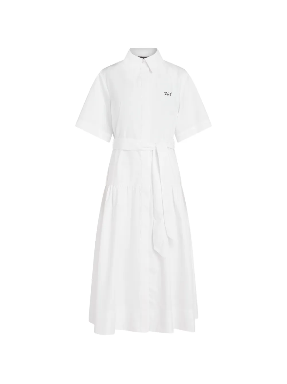 Karl Lagerfeld Chemisier con cintura - Bianco